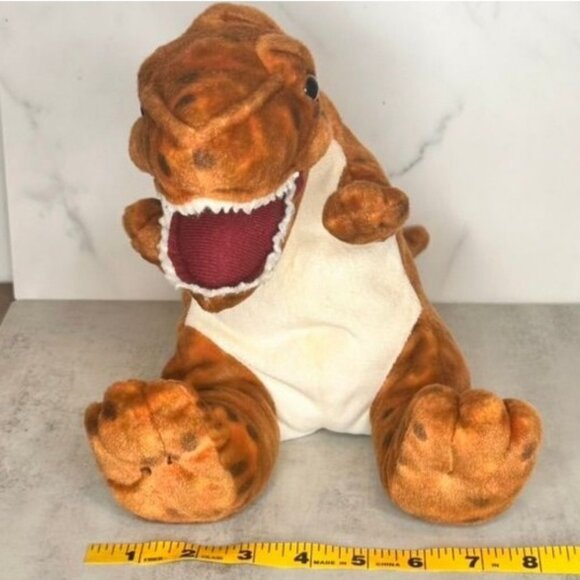Wild Republic T-Rex Dinosaur Plush Stuffed Animal 12" Brown White Soft Toy - Picture 1 of 9